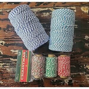 Bakers Twine Craft By Pick Your Plum Set of 2 Plus 3 Pack Christmas Twine